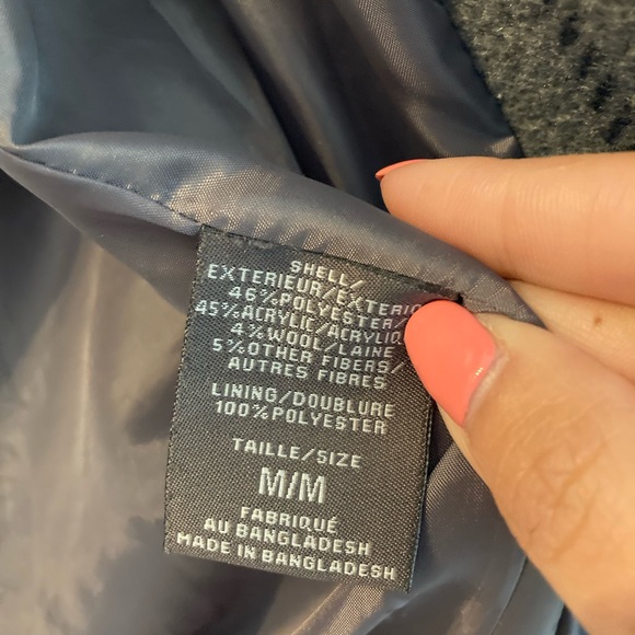 🧥Suzy Shier Grey/Black Checkered Wool Spring Coat🧥 - Picture 5 of 5